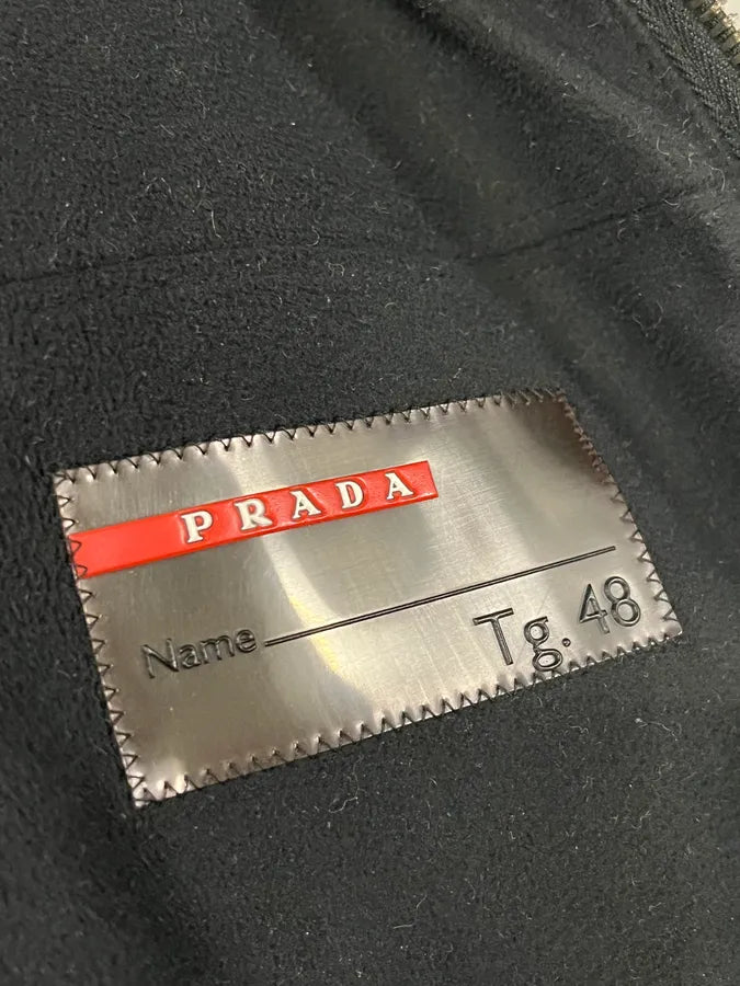 2000s Prada Biker Black Nylon Jacket vUctAgw 9