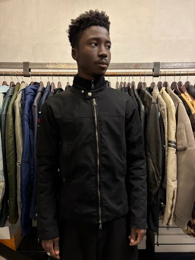 2000s Prada Biker Black Nylon Jacket vUctAgw 1