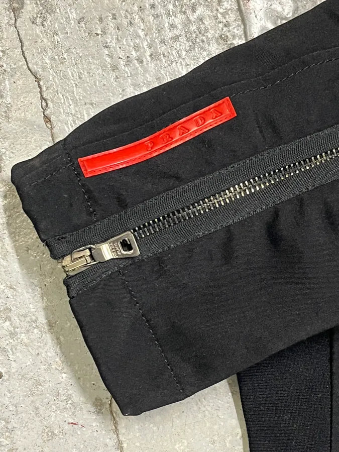 2000s Prada Biker Black Nylon Jacket vUctAgw 6