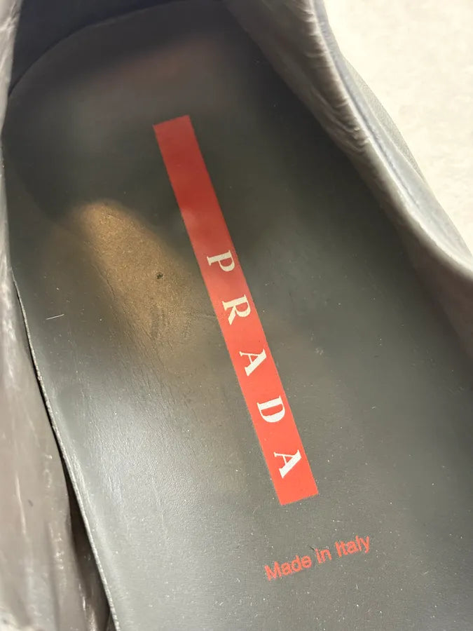2000s Prada Black & Brown Leather Sport Sneakers LVYLrPY 9