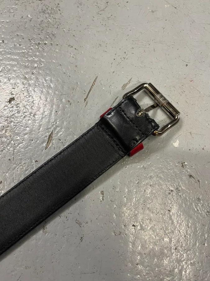 2000s Prada Black & Grey Hybrid Leather Belt kHcSDpo 7