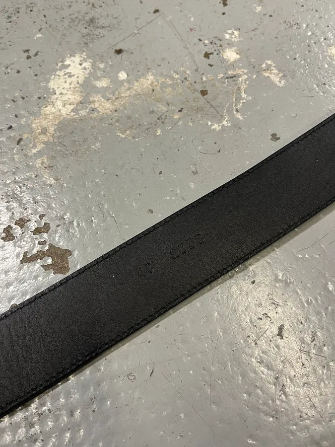 2000s Prada Black & Grey Hybrid Leather Belt kHcSDpo 9