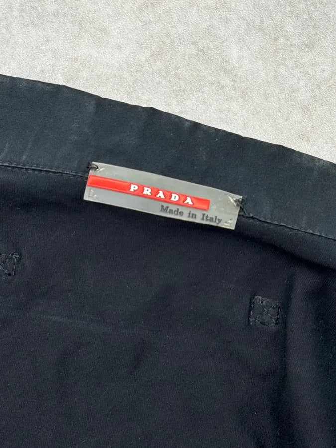 2000s Prada Black Hybrid Technical Shirt xNbXddp 8