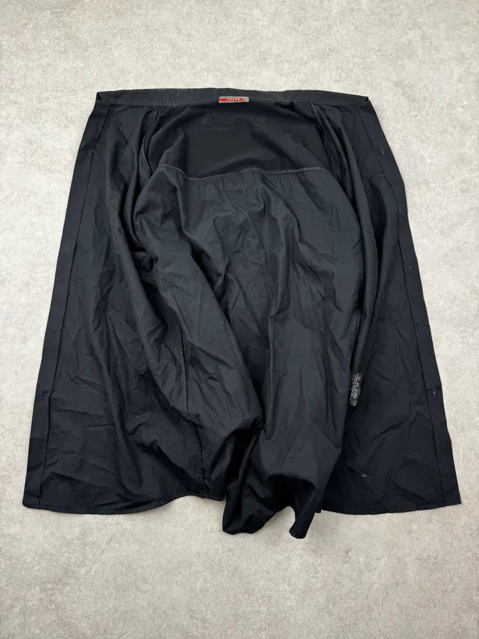 2000s Prada Black Hybrid Technical Shirt xNbXddp 6