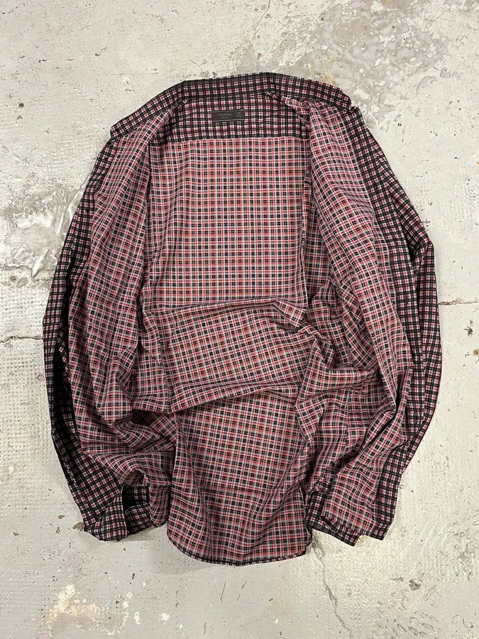 2000s Prada Black & Red Checkered Shirt SEKOGSw 6