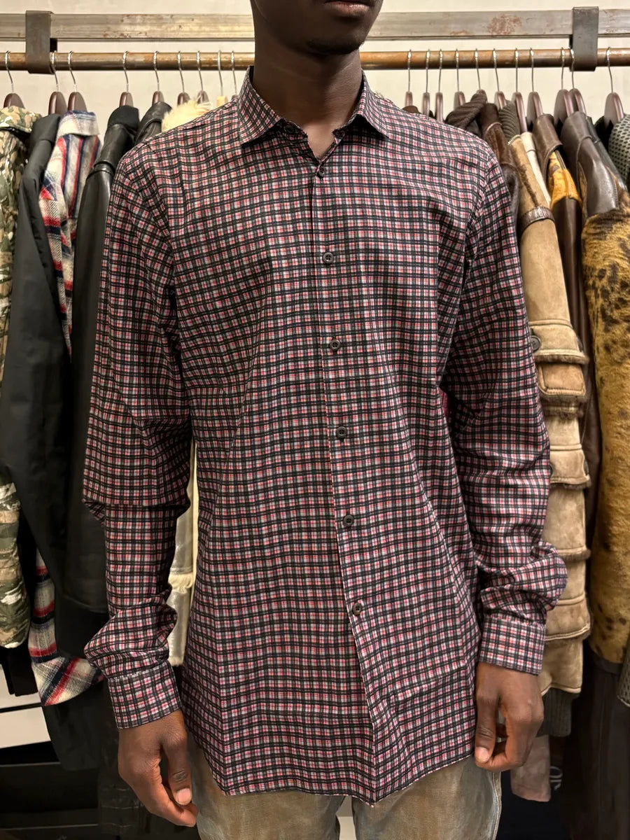 2000s Prada Black & Red Checkered Shirt SEKOGSw 1