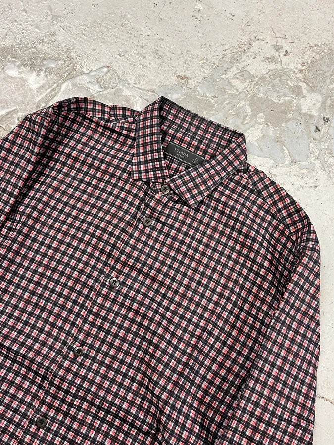 2000s Prada Black & Red Checkered Shirt SEKOGSw 3