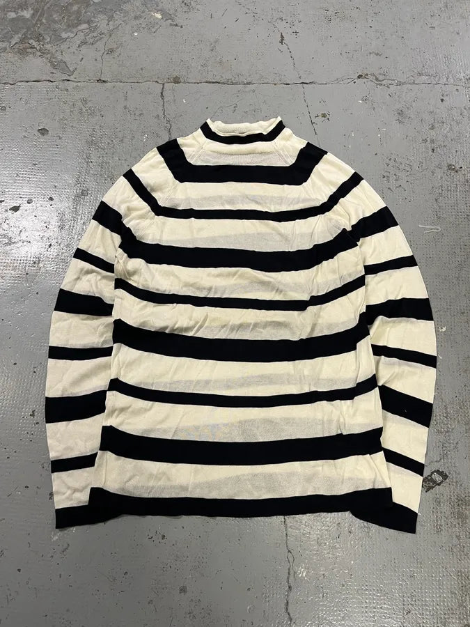 2000s Prada Black & White Striped Sweater LfDmQPl 0