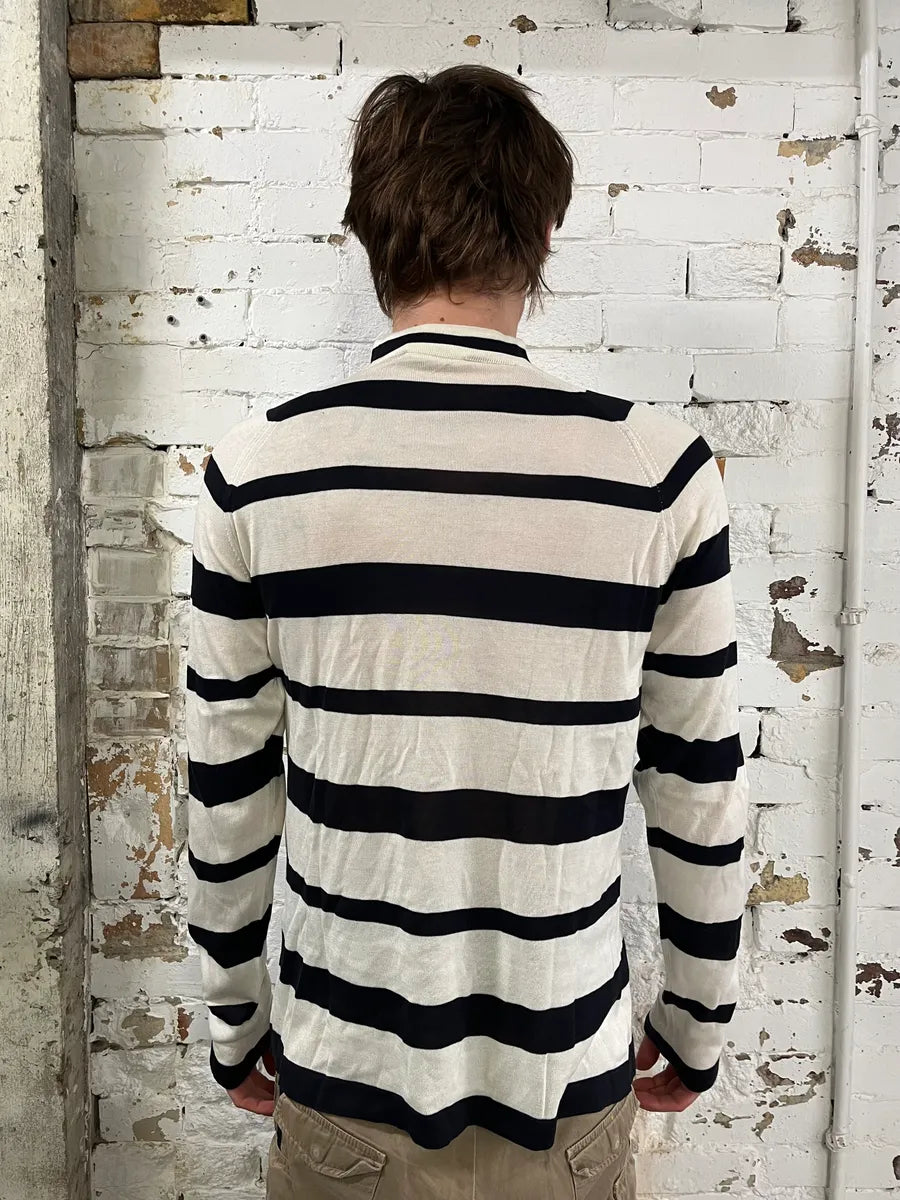 2000s Prada Black & White Striped Sweater LfDmQPl 2