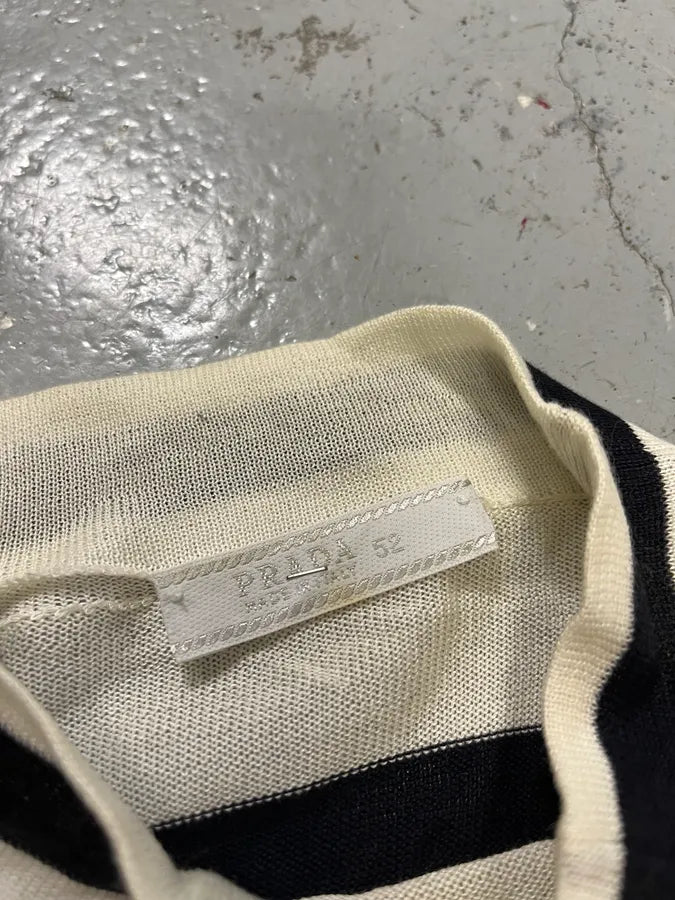 2000s Prada Black & White Striped Sweater LfDmQPl 7