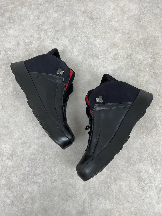 2000s Prada Black 3T Leather Boots vkxlEFX 4