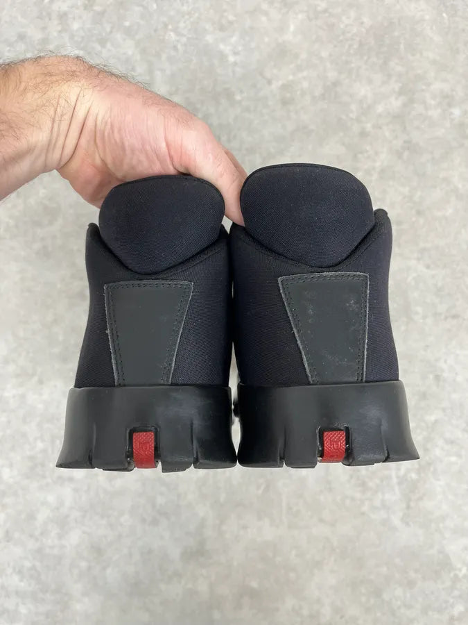 2000s Prada Black 3T Leather Boots vkxlEFX 5