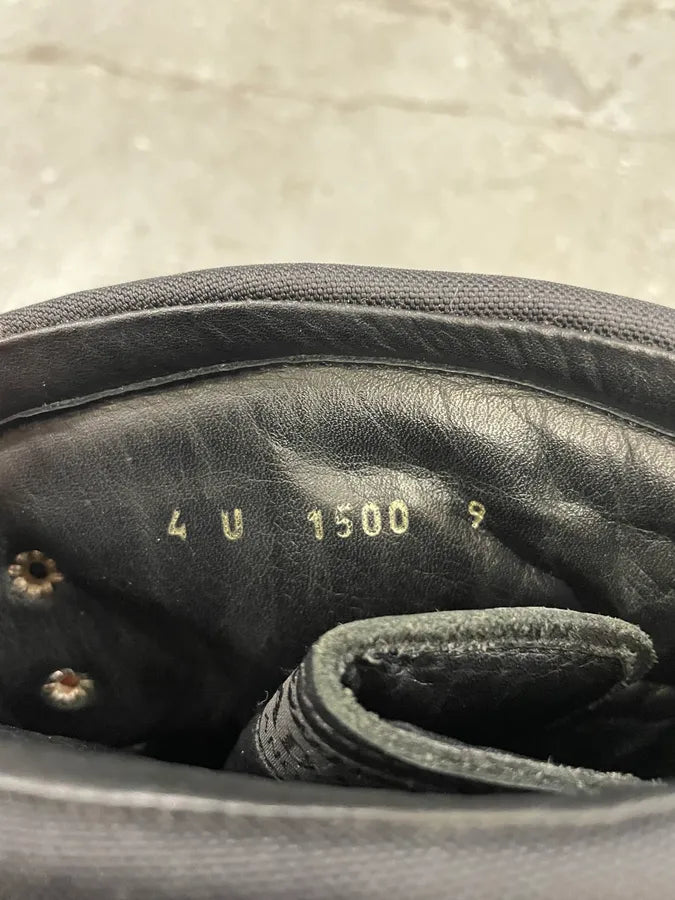 2000s Prada Black Ankle Leather Avant-Garde Boots (42.5eu/us9) 8