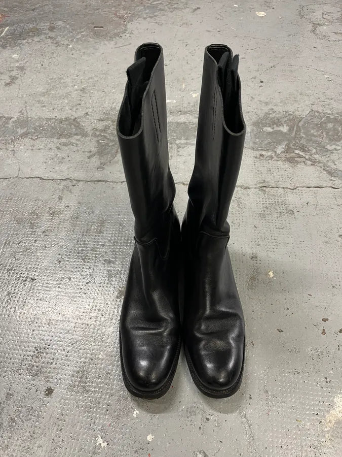 2000s Prada Black Ankle Leather Boots zvKtytJ 3