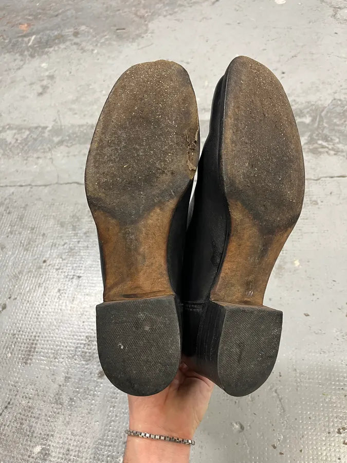 2000s Prada Black Ankle Leather Boots zvKtytJ 5