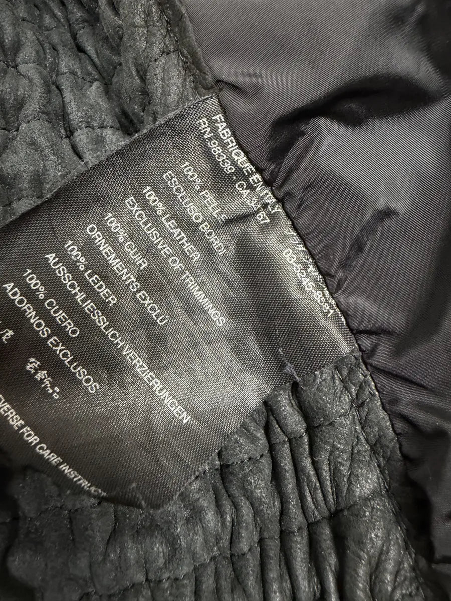 2000s Prada Black Biker Leather Laced Jacket fZOyLbq 11