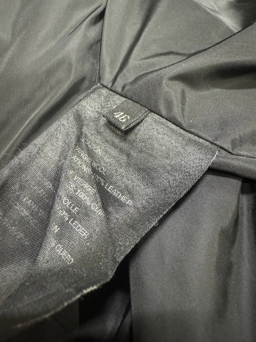 2000s Prada Black Buckled Chic Long Duffle Coat ALfJsNQ 6