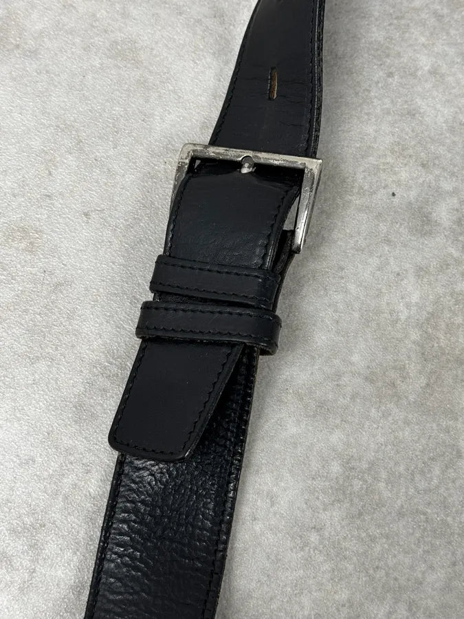 2000s Prada Black Buckles Nylon & Leather Messenger Bag GqyaMZx 10