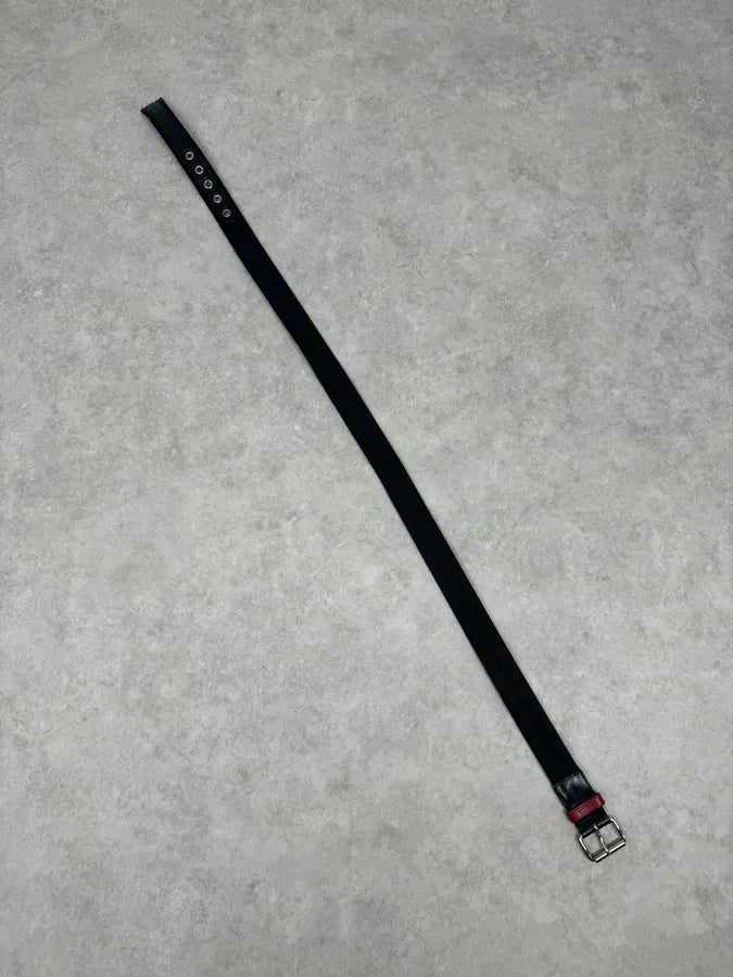 2000s Prada Black Canvas & Leather Belt GTDSiwL 6