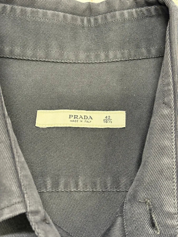 2000s Prada Black Cargo Minimalist Shirt dZoYdSZ 6