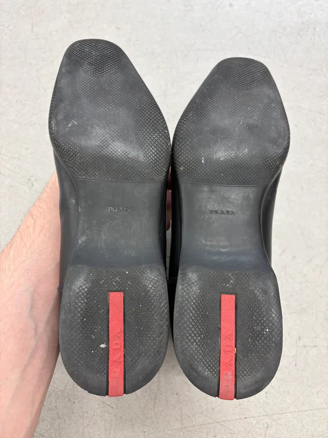 2000s Prada Minimalist Black Chelsea Leather Boots YaQBKSI 7