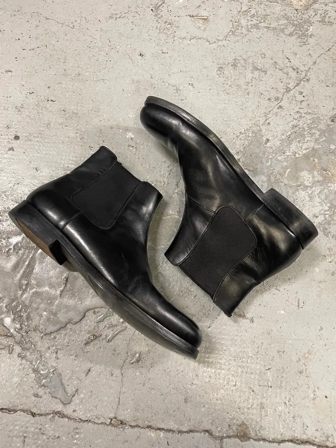 2000s Prada Black Chelsea Leather Boots (41eu/us8) BZQQdLL 4