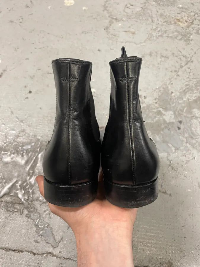 2000s Prada Black Chelsea Leather Boots (41eu/us8) BZQQdLL 5