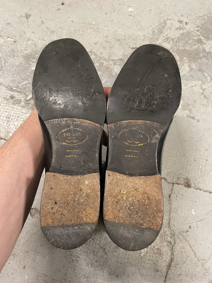2000s Prada Black Chelsea Leather Boots (41eu/us8) BZQQdLL 6