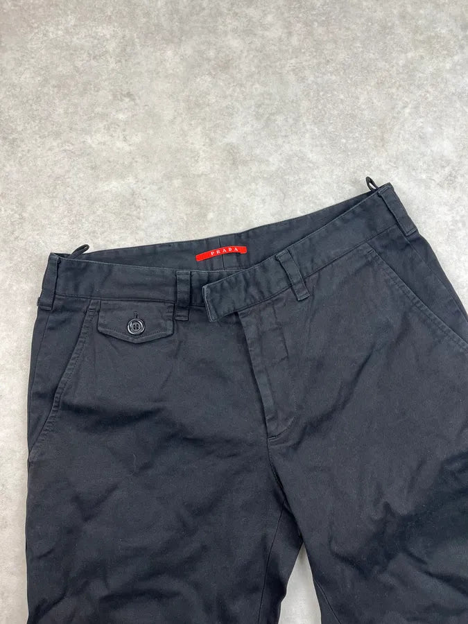 2000s Prada Black Chino Pants CXQkMSi 5