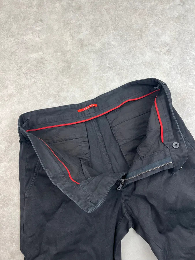 2000s Prada Black Chino Pants CXQkMSi 6