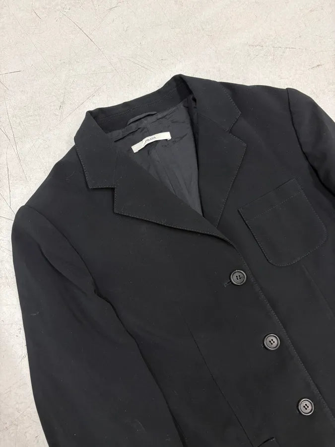 2000s Prada Black Classy Blazer Jacket tQbjQsZ 4