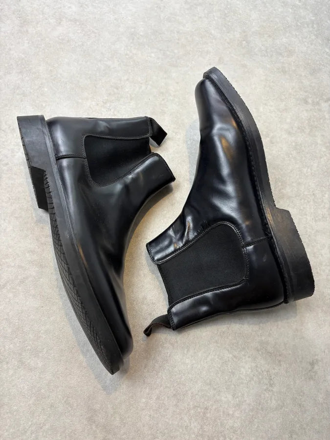 2000s Prada Black Classy Leather Chelsea Boots vtoifmJ 5
