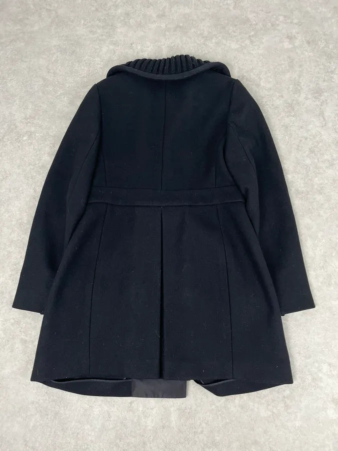 AW2008 Prada Black Black Classy Wool Coat wNaLstn 4