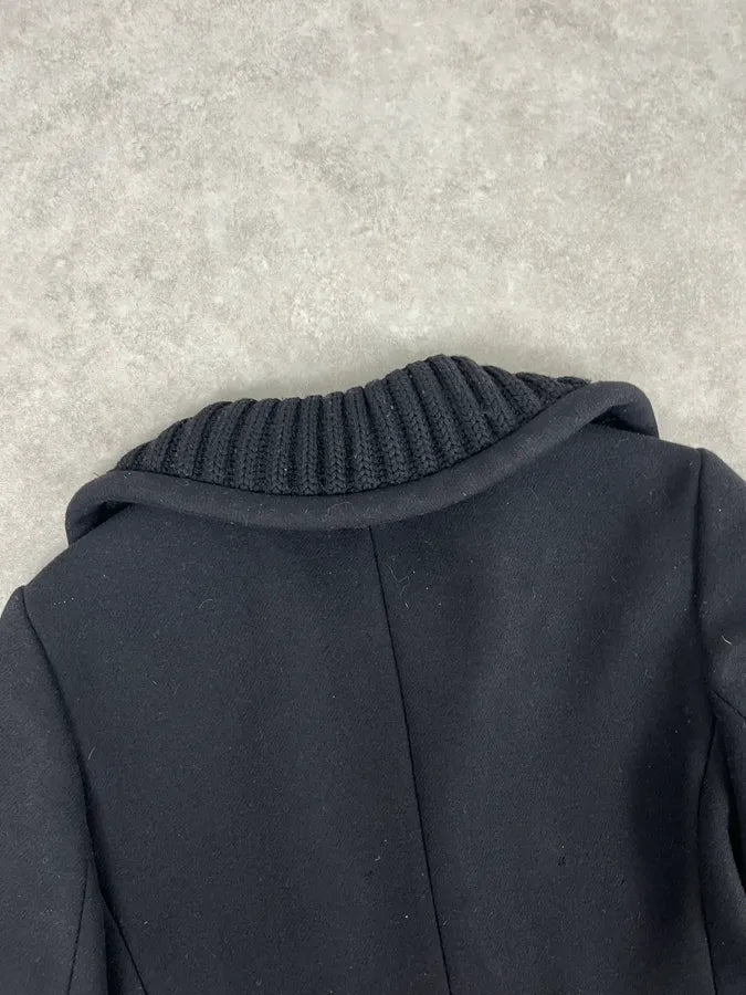 AW2008 Prada Black Black Classy Wool Coat wNaLstn 5