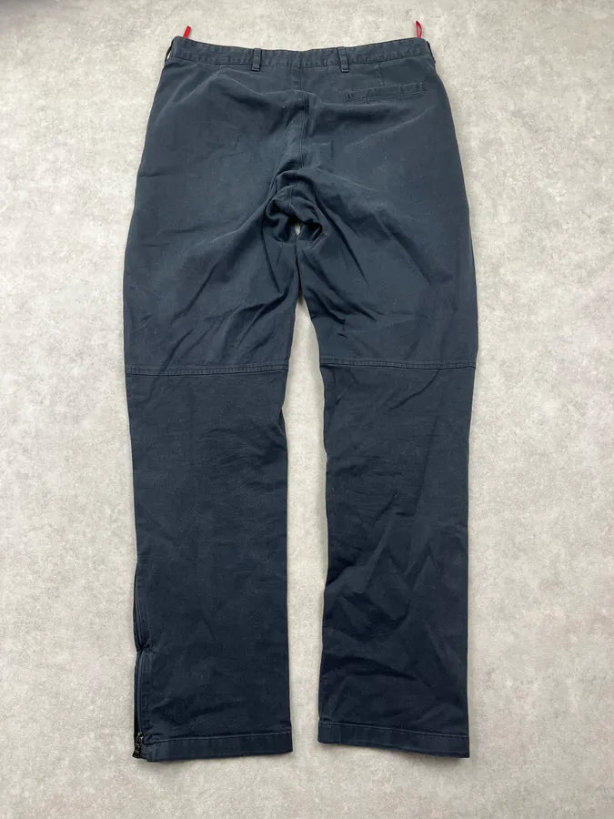 2000s Prada Black Linea Rossa Ankle Zip Pants ptAHmTS 7