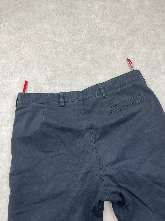 2000s Prada Black Linea Rossa Ankle Zip Pants ptAHmTS 8