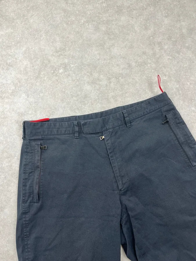 2000s Prada Black Linea Rossa Ankle Zip Pants ptAHmTS 5