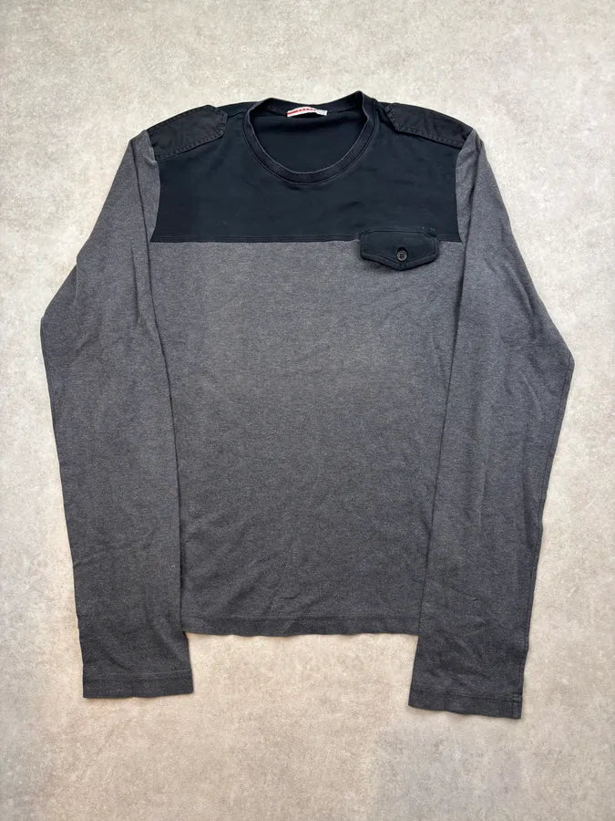 SS2006 Prada Black Contrast Pocket Longsleeve bixSIyw 0