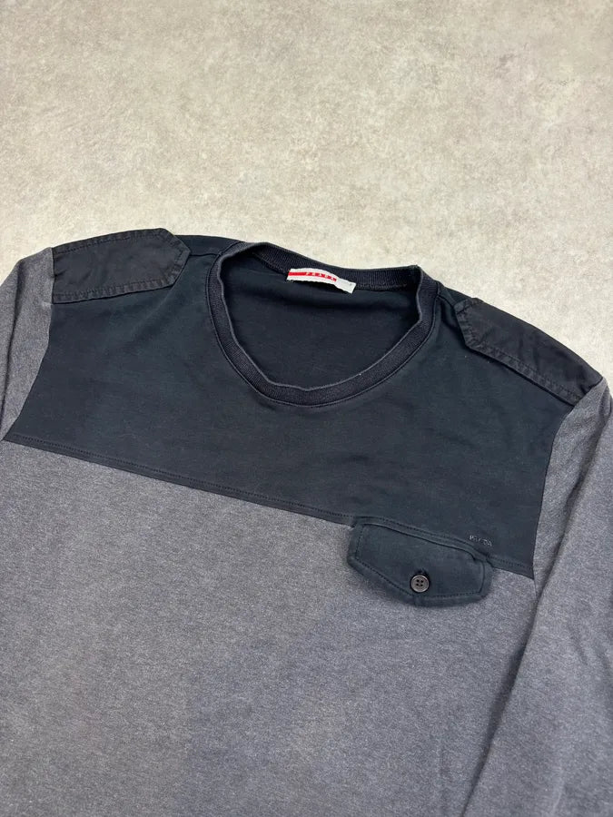 SS2006 Prada Black Contrast Pocket Longsleeve bixSIyw 3