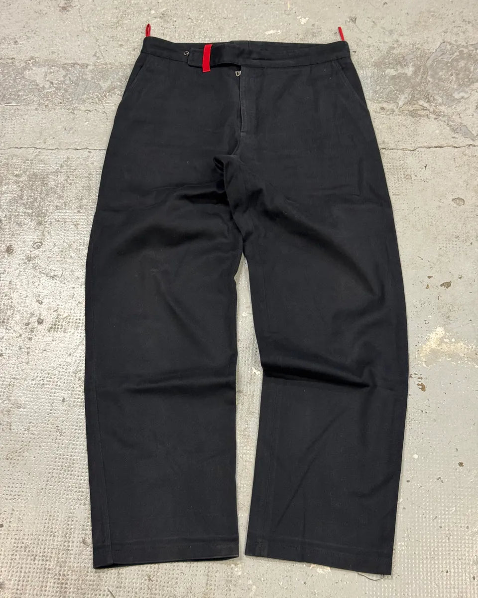 2000s Prada Black Cotton Pants kOdggEv 0