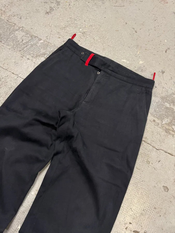 2000s Prada Black Cotton Pants kOdggEv 4
