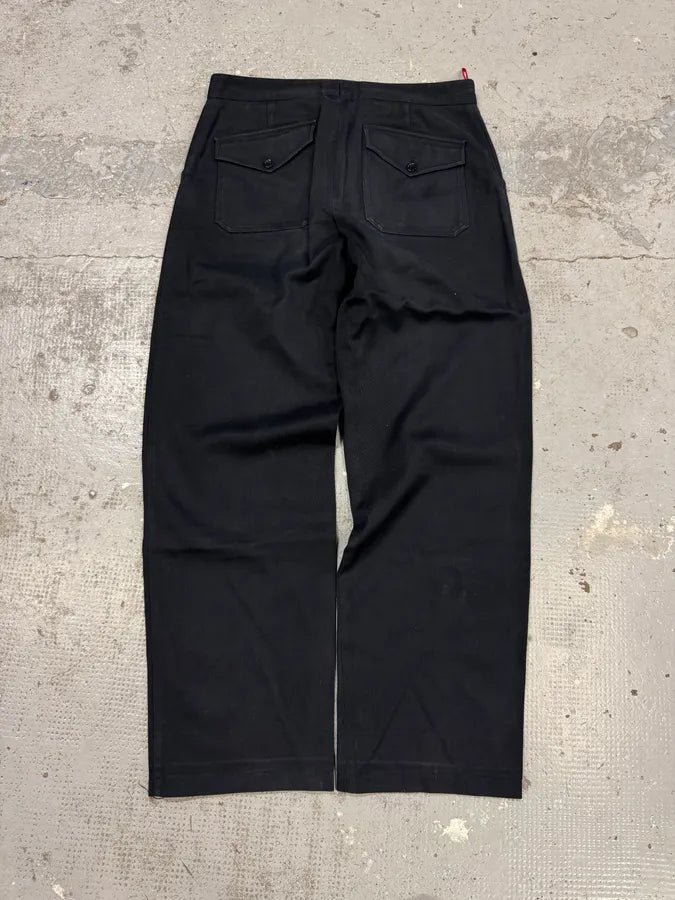 2000s Prada Black Cotton Pants kOdggEv 5
