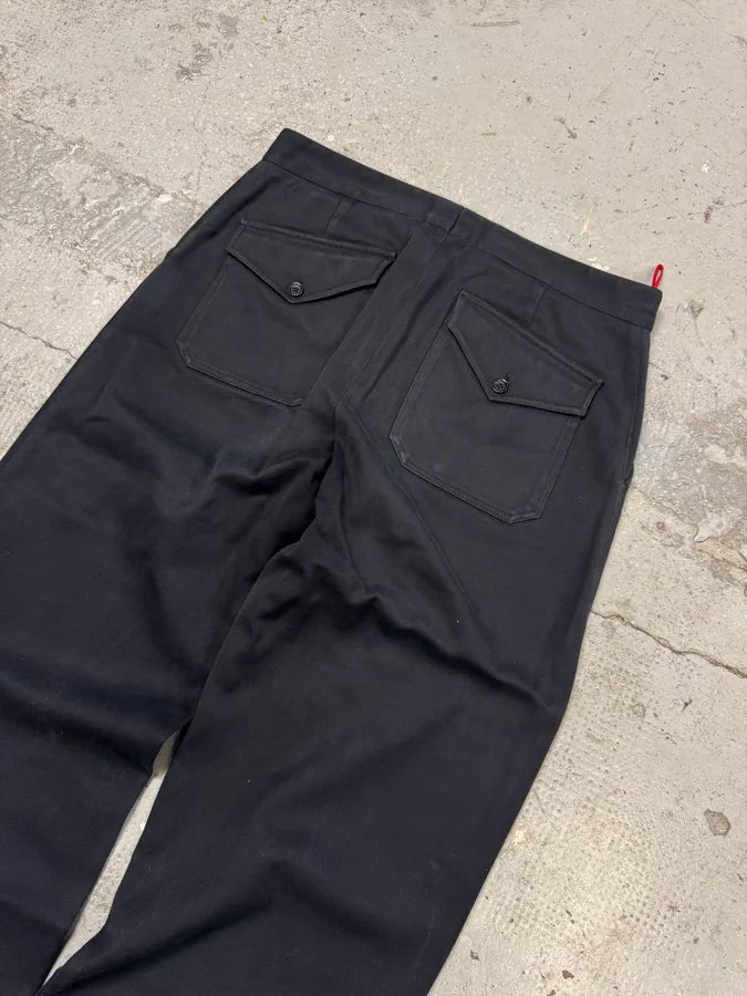 2000s Prada Black Cotton Pants kOdggEv 7