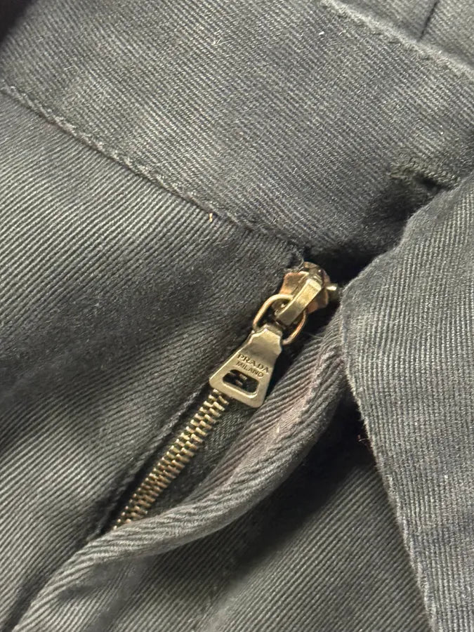 2000s Prada Black Cotton Pants kOdggEv 8