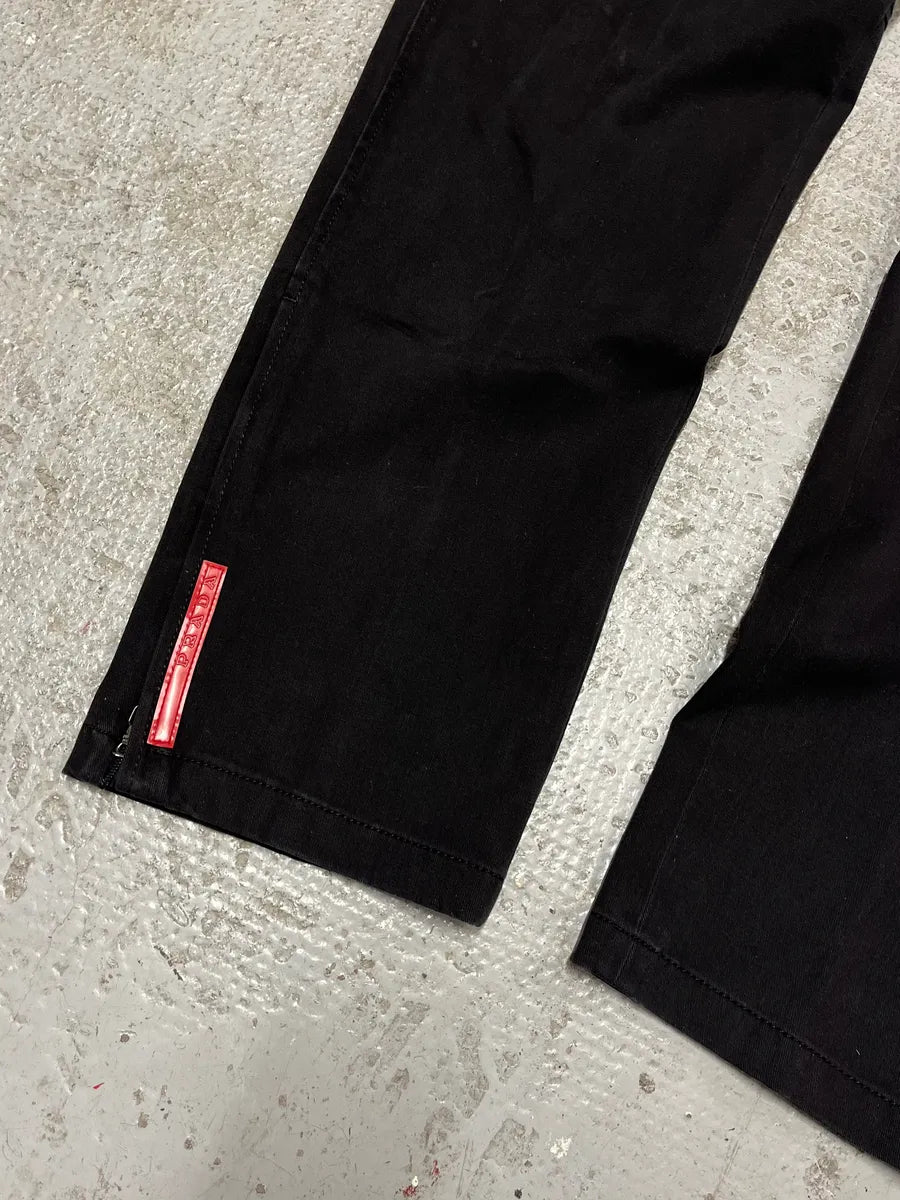 2000s Prada Black Faded Linea Rossa Pants JuFaueJ 5