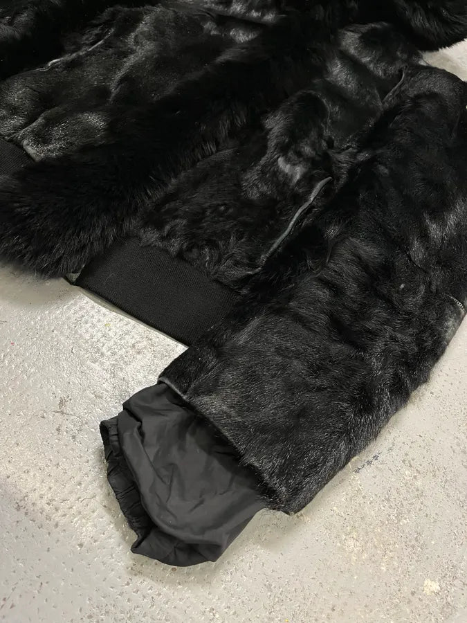 2000s Prada Black Goat Fur Jacket  YGWFNYi 5