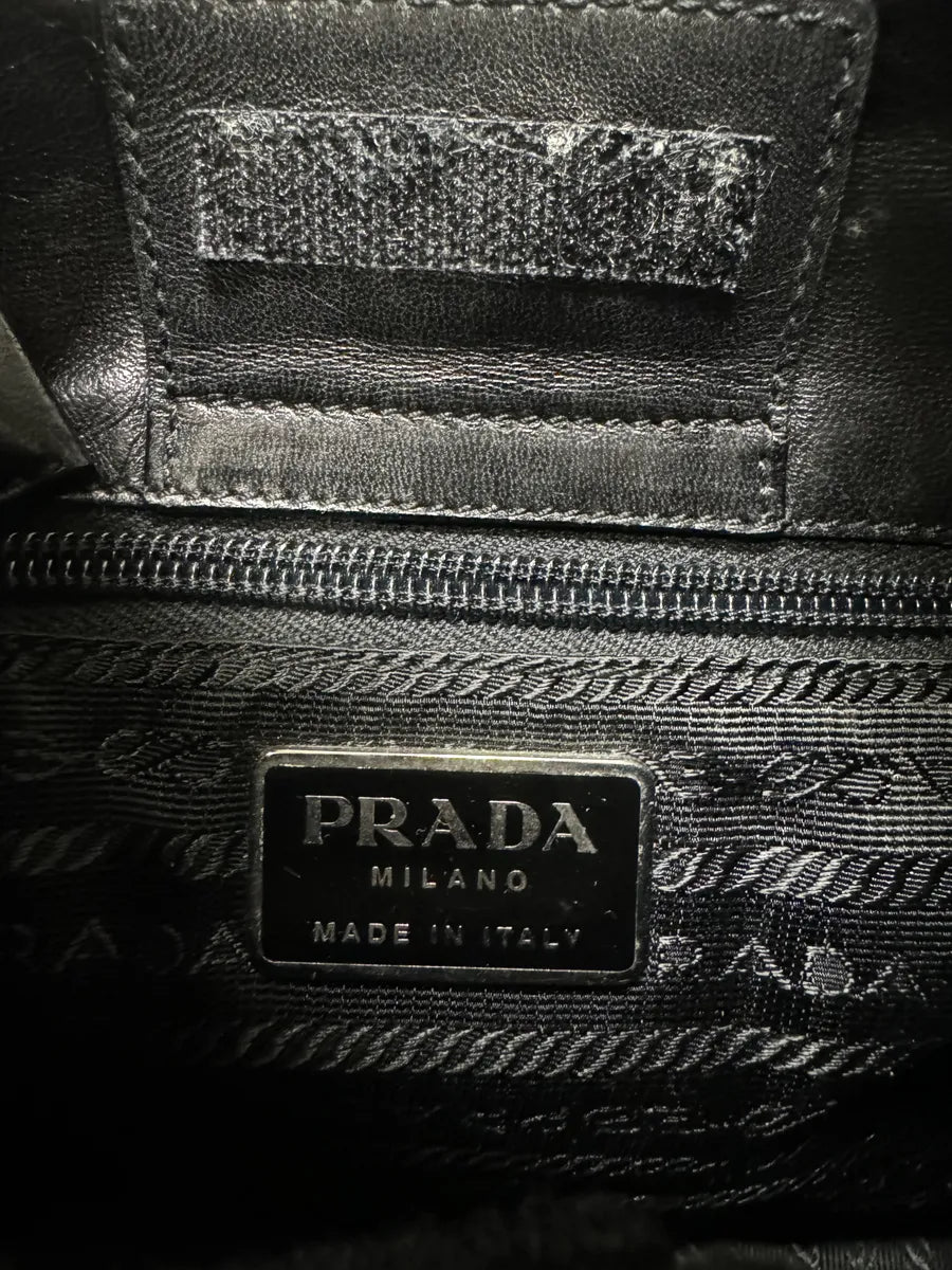 2000s Prada Black Goat Plissed Fur Bag (OS) 7