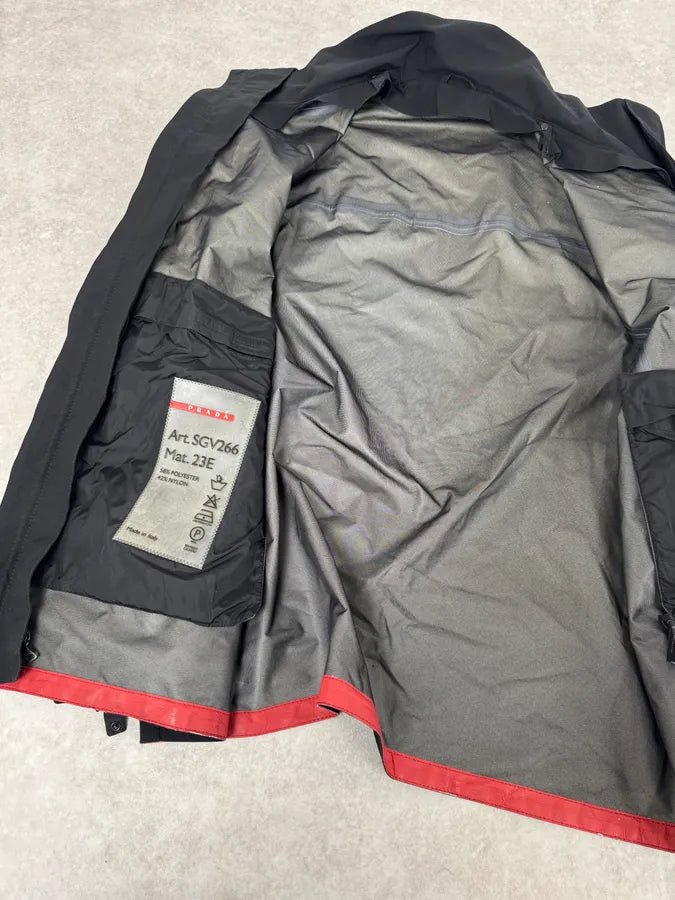 2000s Prada Black Linea Rossa Jacket vOabpxF 7