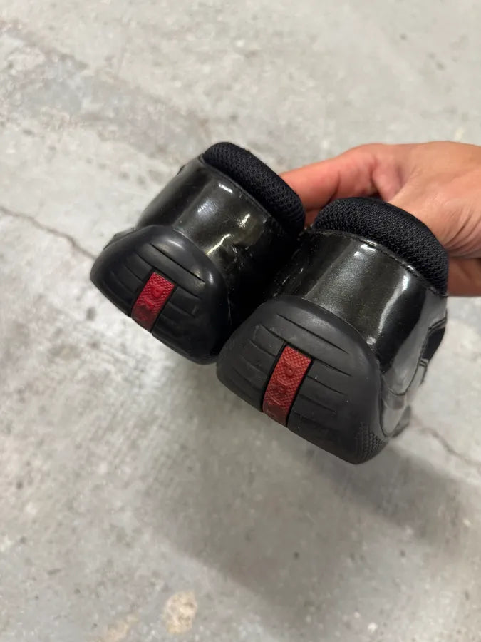 2000s Prada Black Green America’s Cup Leather Sneakers (38.5eu/us6) 3