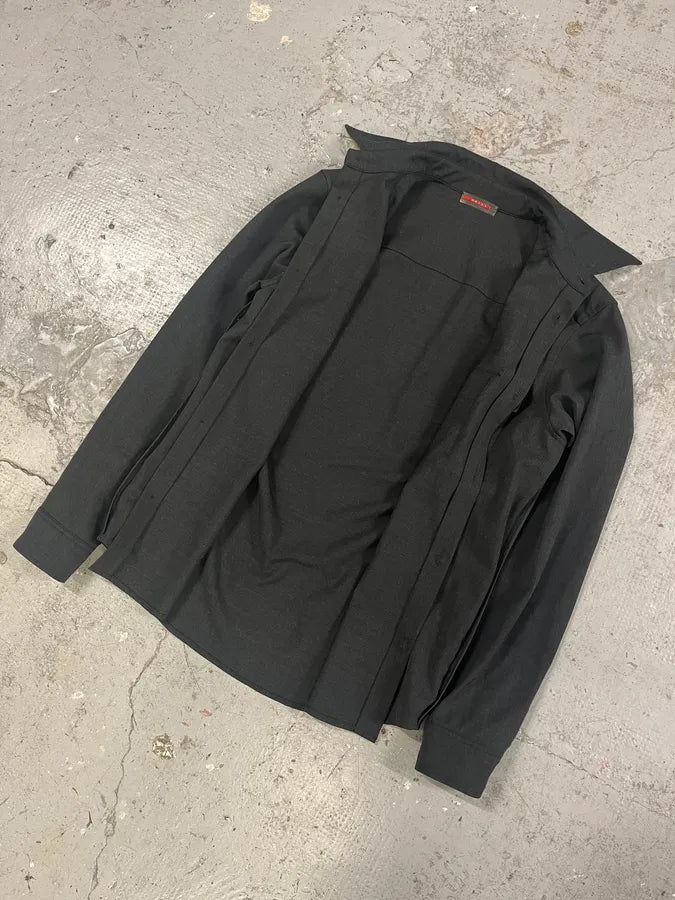 2000s Prada Black Heavy Shirt (M/L) cDrKDny 4